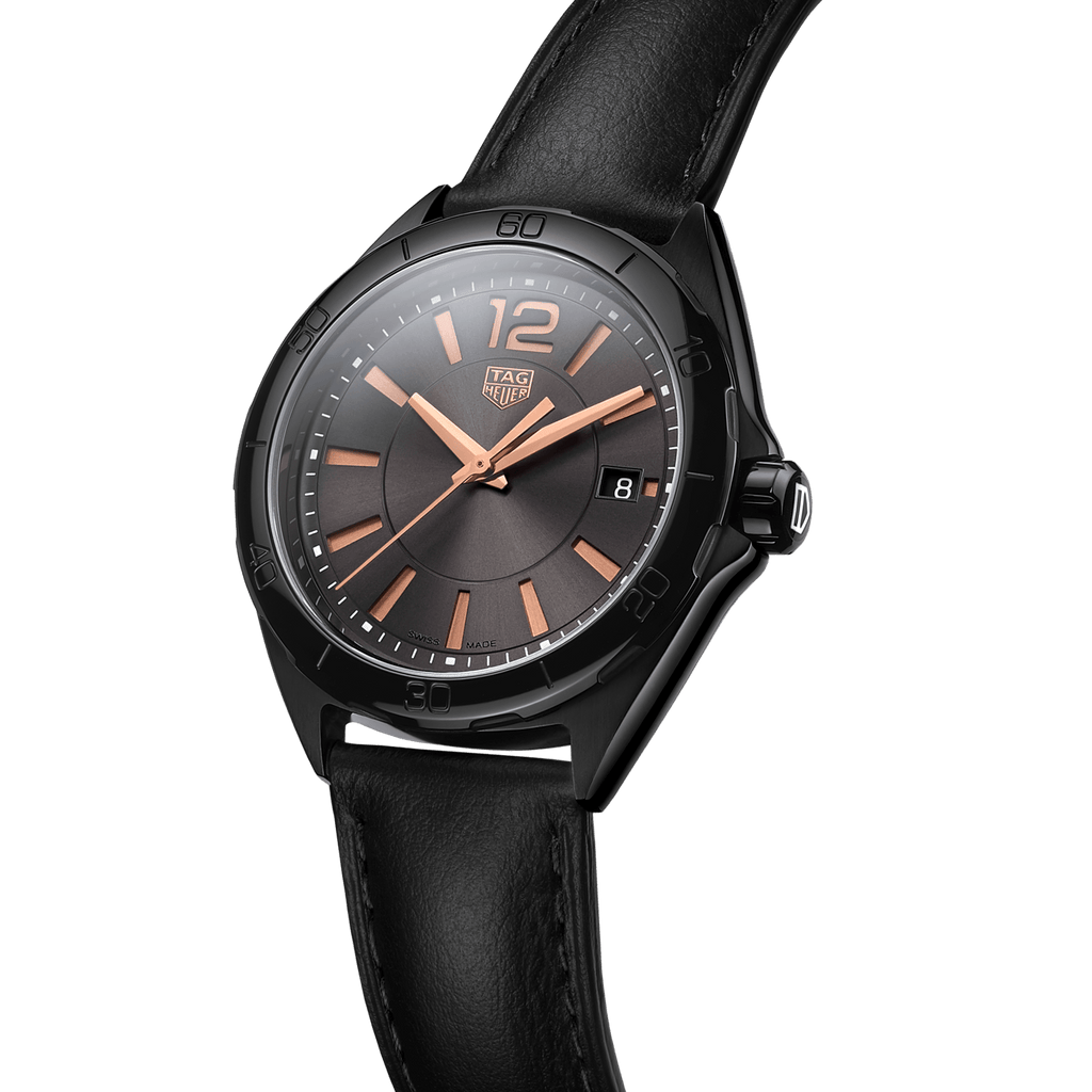 Buy Shop Tag Heuer Formula 1 Quartz Black Dial Black Leather Strap Watch for Women - WBJ1314.FC8230 USA Online