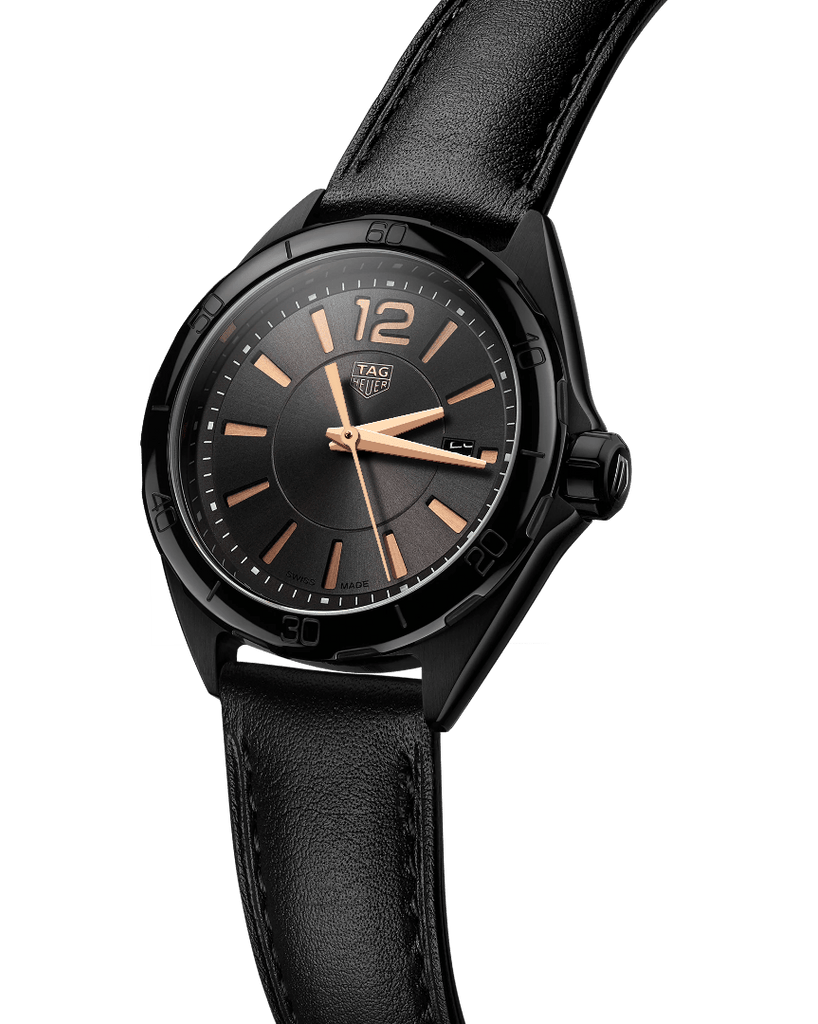 Buy Shop Tag Heuer Formula 1 Quartz Black Dial Black Leather Strap Watch for Women - WBJ1314.FC8230 USA Online