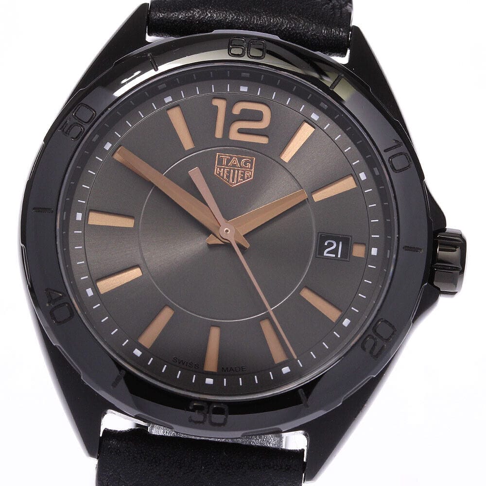 Buy Shop Tag Heuer Formula 1 Quartz Black Dial Black Leather Strap Watch for Women - WBJ1314.FC8230 USA Online