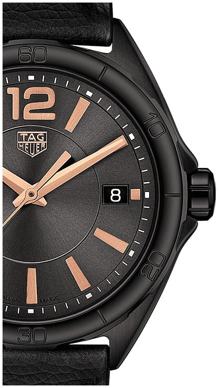 Buy Shop Tag Heuer Formula 1 Quartz Black Dial Black Leather Strap Watch for Women - WBJ1314.FC8230 USA Online