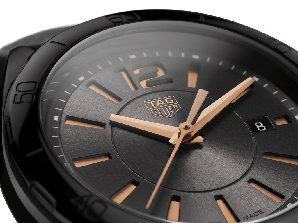 Buy Shop Tag Heuer Formula 1 Quartz Black Dial Black Leather Strap Watch for Women - WBJ1414.FC8234 USA Online