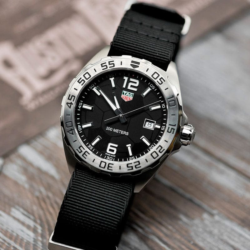 Buy Shop Tag Heuer Formula 1 Quartz Black Dial Black NATO Strap Watch for Men - WAZ1015.FC8198 USA Online