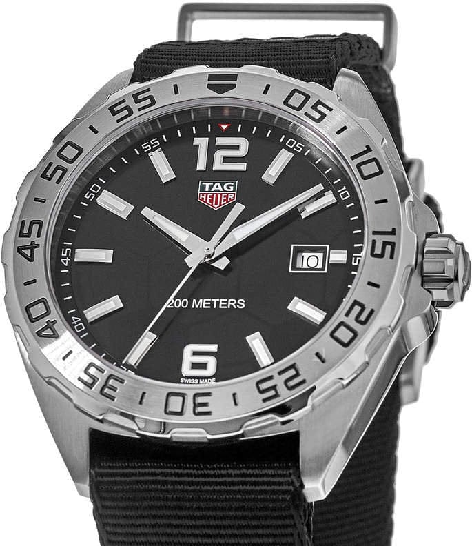 Buy Shop Tag Heuer Formula 1 Quartz Black Dial Black NATO Strap Watch for Men - WAZ1015.FC8198 USA Online