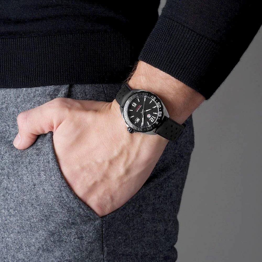 Buy Shop Tag Heuer Formula 1 Quartz Black Dial Black Rubber Strap Watch for Men - WAZ1110.FT8023 USA Online