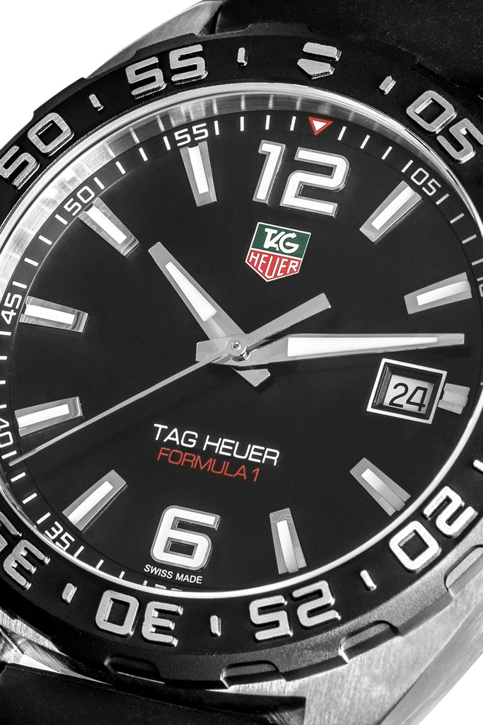 Buy Shop Tag Heuer Formula 1 Quartz Black Dial Black Rubber Strap Watch for Men - WAZ1110.FT8023 USA Online