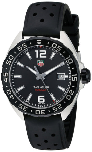 Buy Shop Tag Heuer Formula 1 Quartz Black Dial Black Rubber Strap Watch for Men - WAZ1110.FT8023 USA Online