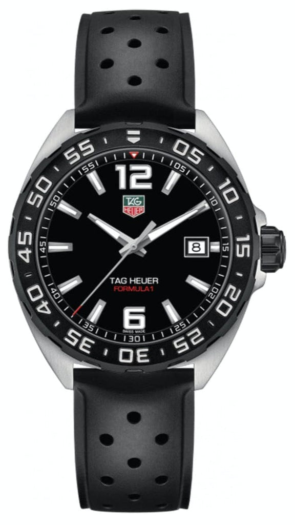 Buy Shop Tag Heuer Formula 1 Quartz Black Dial Black Rubber Strap Watch for Men - WAZ1110.FT8023 USA Online