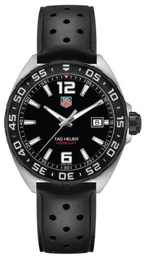 Buy Shop Tag Heuer Formula 1 Quartz Black Dial Black Rubber Strap Watch for Men - WAZ1110.FT8023 USA Online