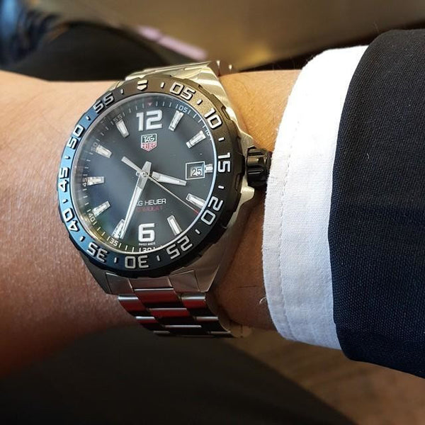 Buy Shop Tag Heuer Formula 1 Quartz Black Dial Silver Steel Strap Watch for Men - WAZ1110.BA0875 USA Online