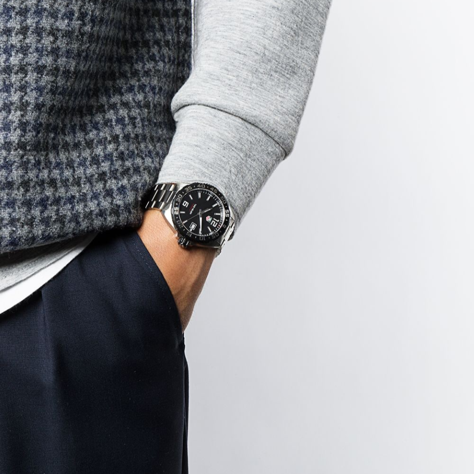 Buy Shop Tag Heuer Formula 1 Quartz Black Dial Silver Steel Strap Watch for Men - WAZ1110.BA0875 USA Online
