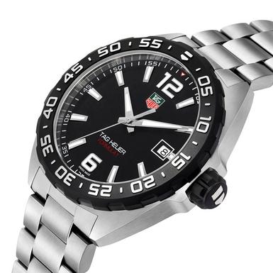 Buy Shop Tag Heuer Formula 1 Quartz Black Dial Silver Steel Strap Watch for Men - WAZ1110.BA0875 USA Online