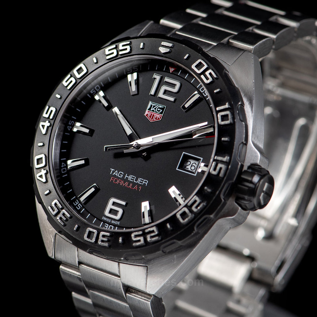 Buy Shop Tag Heuer Formula 1 Quartz Black Dial Silver Steel Strap Watch for Men - WAZ1110.BA0875 USA Online