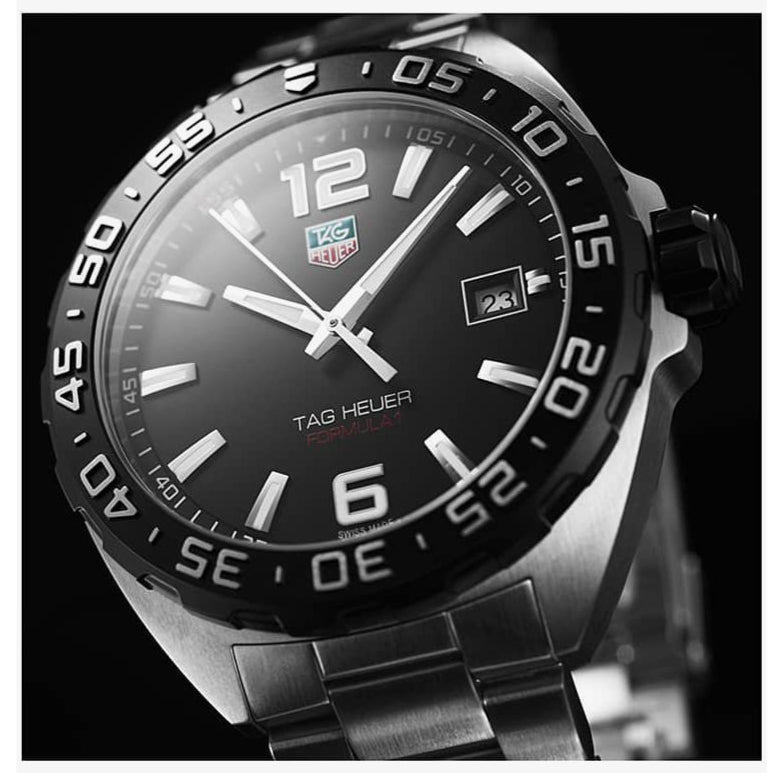 Buy Shop Tag Heuer Formula 1 Quartz Black Dial Silver Steel Strap Watch for Men - WAZ1110.BA0875 USA Online
