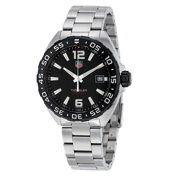 Buy Shop Tag Heuer Formula 1 Quartz Black Dial Silver Steel Strap Watch for Men - WAZ1110.BA0875 USA Online