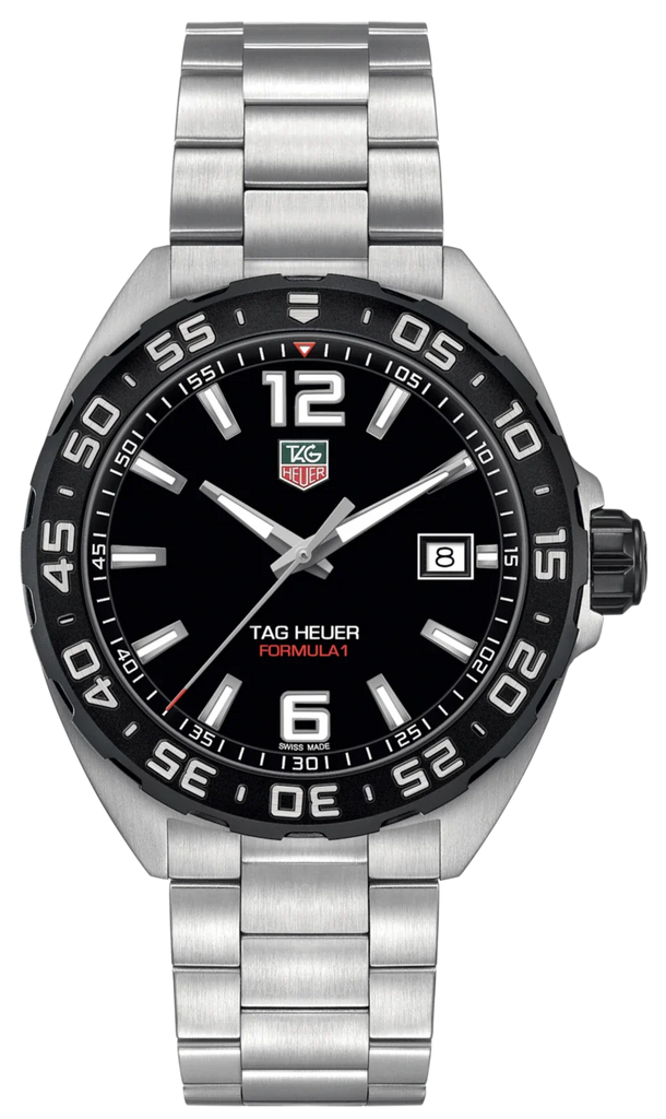 Buy Shop Tag Heuer Formula 1 Quartz Black Dial Silver Steel Strap Watch for Men - WAZ1110.BA0875 USA Online
