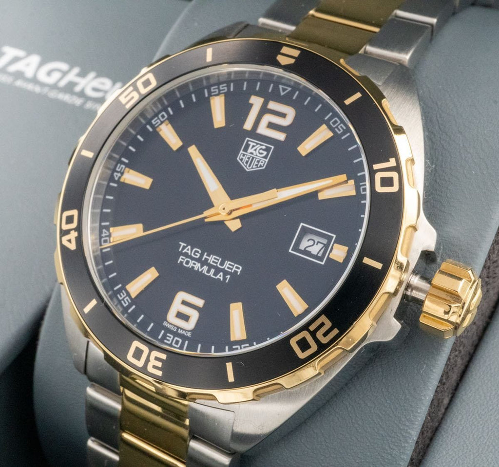 Buy Shop Tag Heuer Formula 1 Quartz Black Dial Two Tone Steel Strap Watch for Men - WAZ1121.BB0879 USA Online