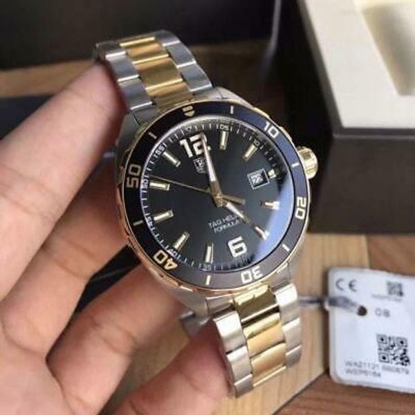 Buy Shop Tag Heuer Formula 1 Quartz Black Dial Two Tone Steel Strap Watch for Men - WAZ1121.BB0879 USA Online