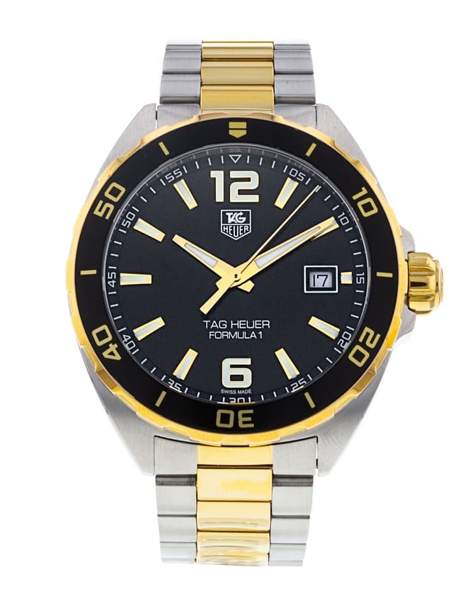 Buy Shop Tag Heuer Formula 1 Quartz Black Dial Two Tone Steel Strap Watch for Men - WAZ1121.BB0879 USA Online