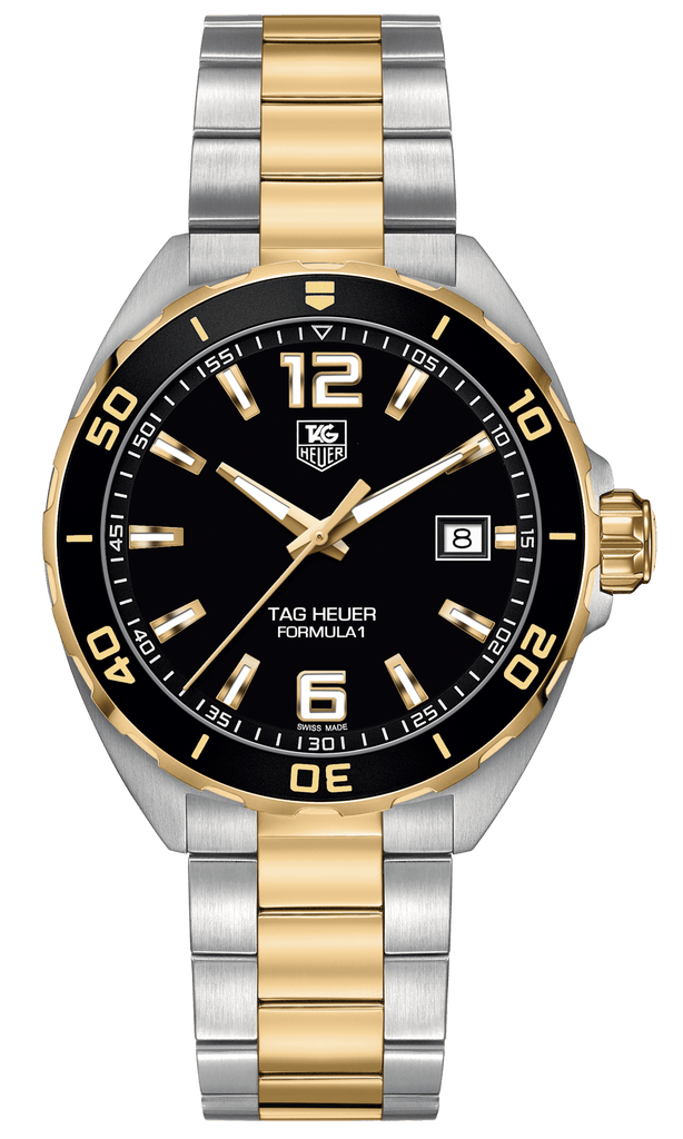 Buy Shop Tag Heuer Formula 1 Quartz Black Dial Two Tone Steel Strap Watch for Men - WAZ1121.BB0879 USA Online