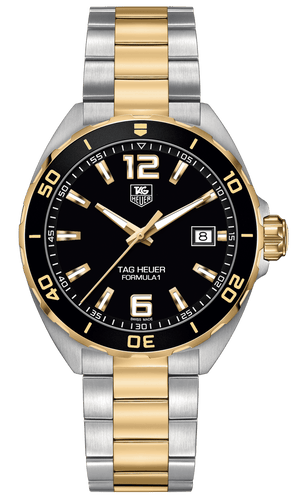 Buy Shop Tag Heuer Formula 1 Quartz Black Dial Two Tone Steel Strap Watch for Men - WAZ1121.BB0879 USA Online