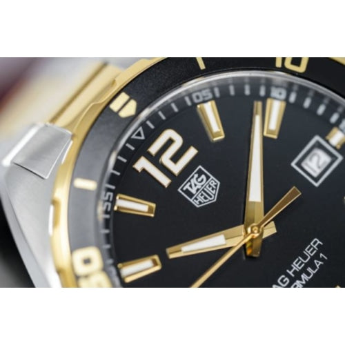 Tag Heuer Formula 1 Quartz Black Dial Two Tone Steel Strap Watch for Men - WAZ1121.BB0879