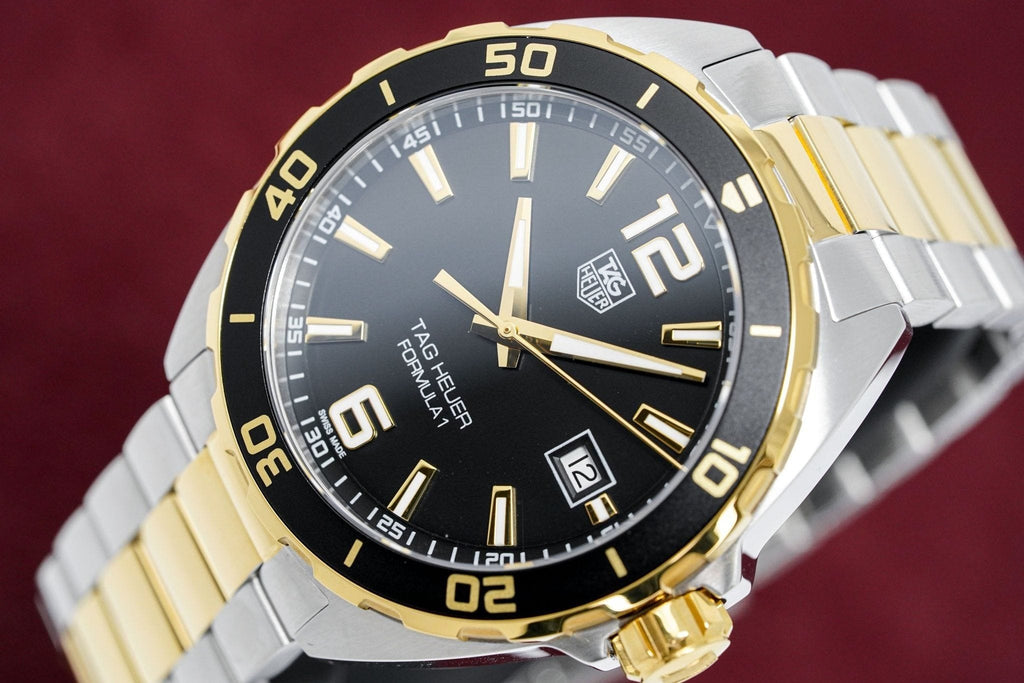 Tag Heuer Formula 1 Quartz Black Dial Two Tone Steel Strap Watch for Men - WAZ1121.BB0879