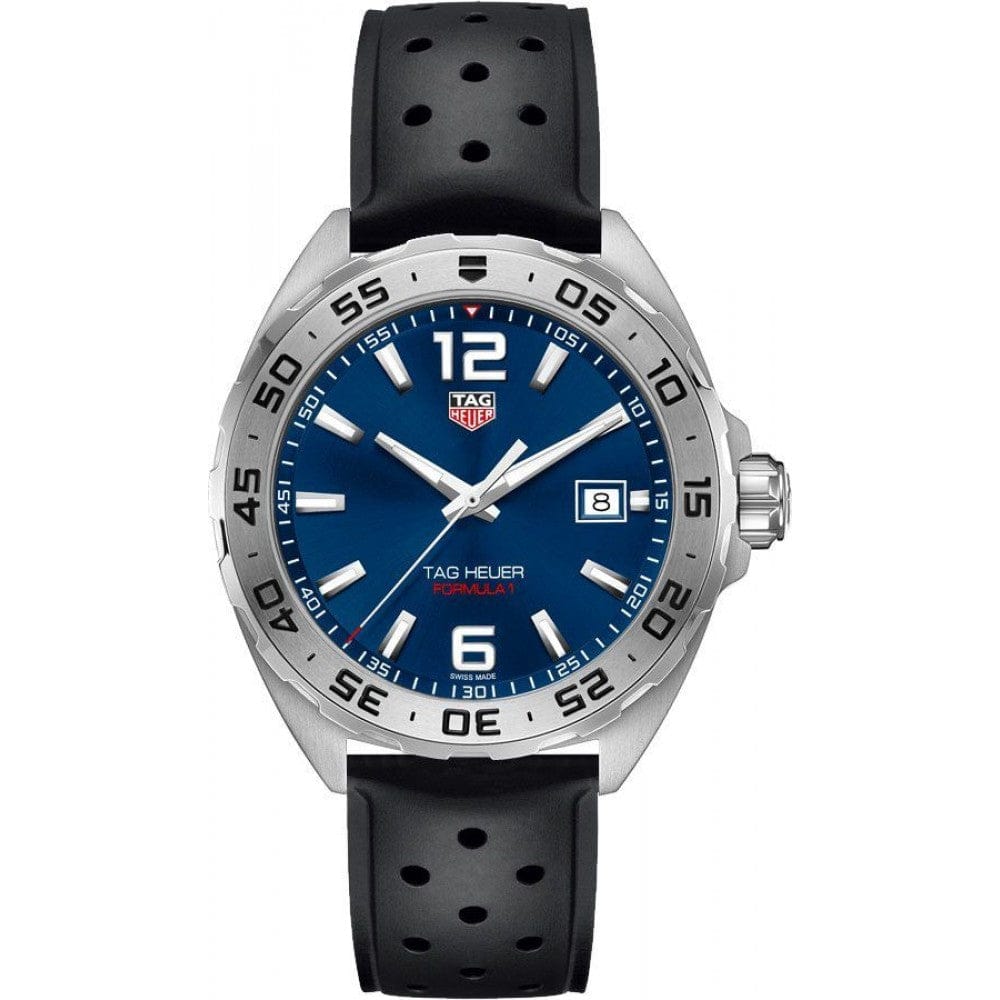 Buy Shop Tag Heuer Formula 1 Quartz Blue Dial Black Rubber Strap Watch for Men - WAZ1118.FT8023 USA Online
