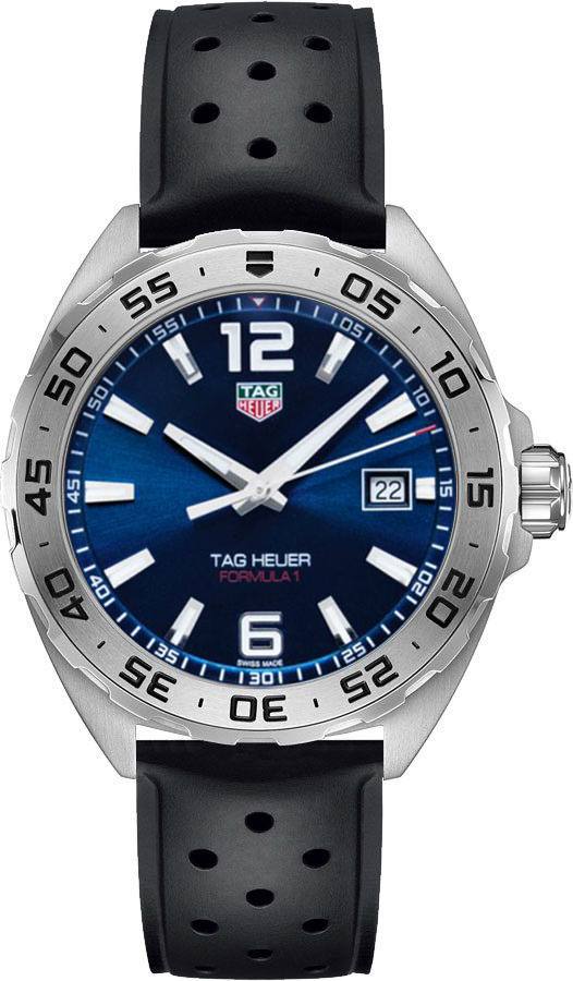 Buy Shop Tag Heuer Formula 1 Quartz Blue Dial Black Rubber Strap Watch for Men - WAZ1118.FT8023 USA Online