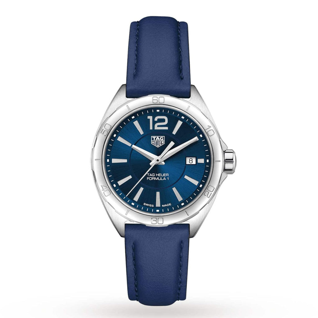 Buy Shop Tag Heuer Formula 1 Quartz Blue Dial Blue Leather Strap Watch for Women - WBJ1412.FC8233 USA Online