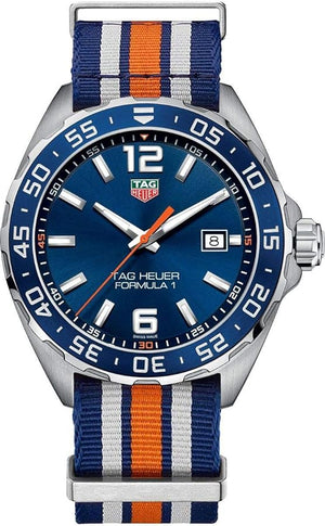 Buy Shop Tag Heuer Formula 1 Quartz Blue Dial Two Tone NATO Strap Watch for Men - WAZ1010.FC8196 USA Online