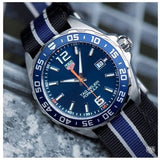 Buy Shop Tag Heuer Formula 1 Quartz Blue Dial Two Tone NATO Strap Watch for Men - WAZ1010.FC8197 USA Online