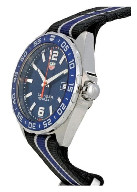 Buy Shop Tag Heuer Formula 1 Quartz Blue Dial Two Tone NATO Strap Watch for Men - WAZ1010.FC8197 USA Online