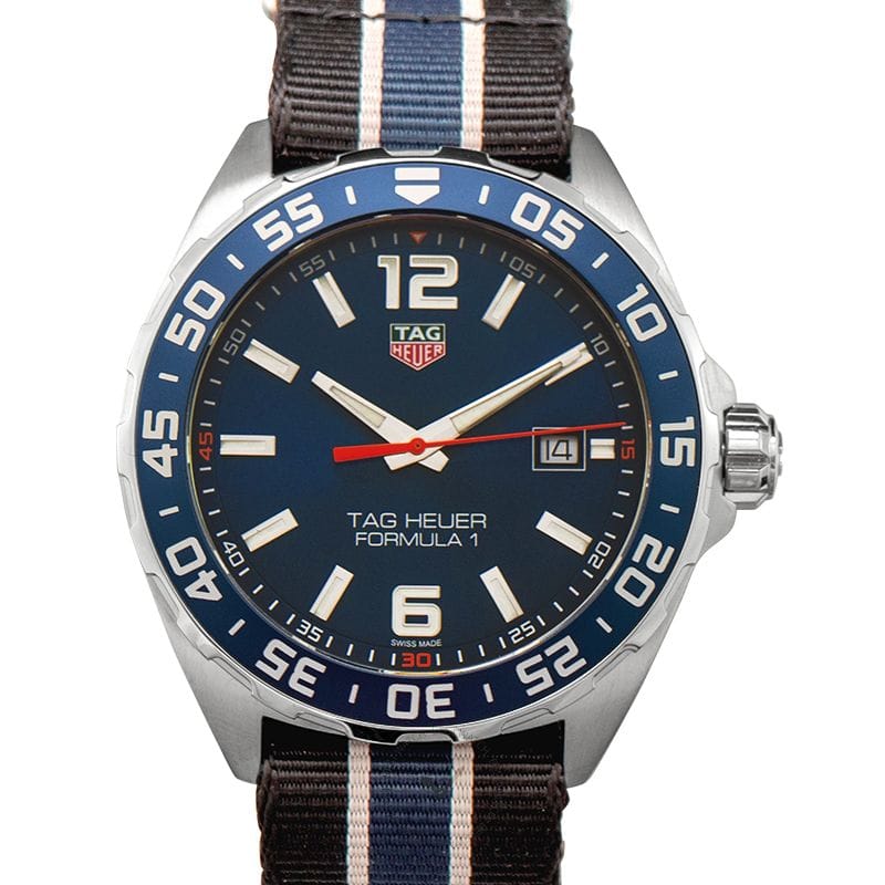 Buy Shop Tag Heuer Formula 1 Quartz Blue Dial Two Tone NATO Strap Watch for Men - WAZ1010.FC8197 USA Online