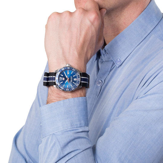 Buy Shop Tag Heuer Formula 1 Quartz Blue Dial Two Tone NATO Strap Watch for Men - WAZ1010.FC8197 USA Online