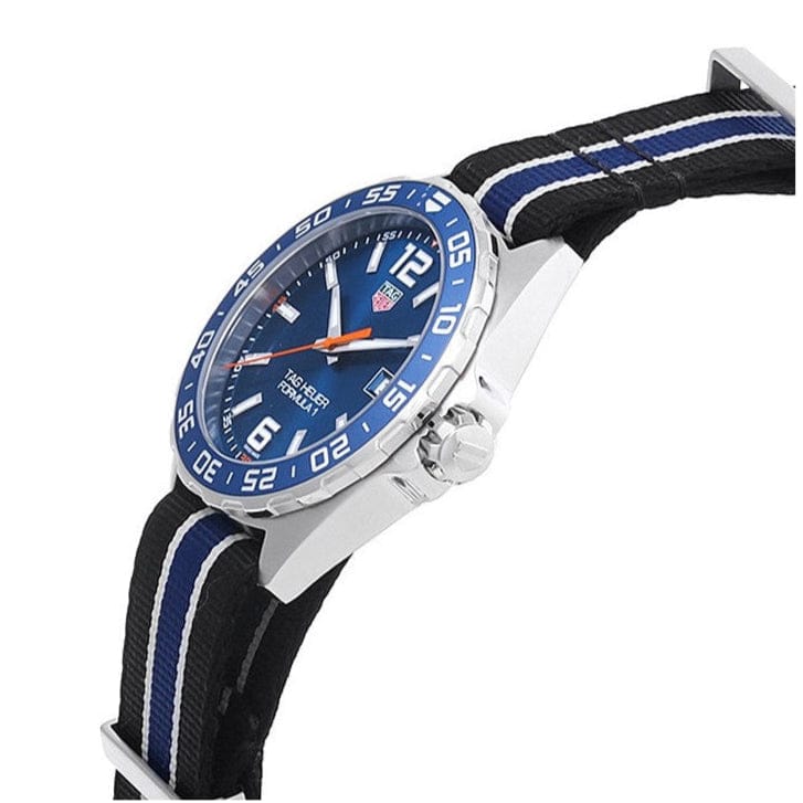 Buy Shop Tag Heuer Formula 1 Quartz Blue Dial Two Tone NATO Strap Watch for Men - WAZ1010.FC8197 USA Online