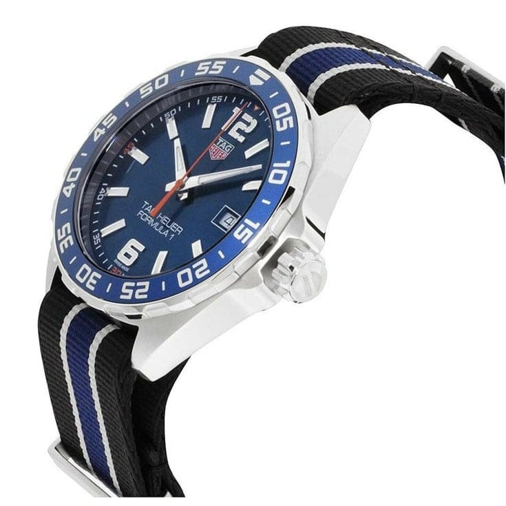 Buy Shop Tag Heuer Formula 1 Quartz Blue Dial Two Tone NATO Strap Watch for Men - WAZ1010.FC8197 USA Online
