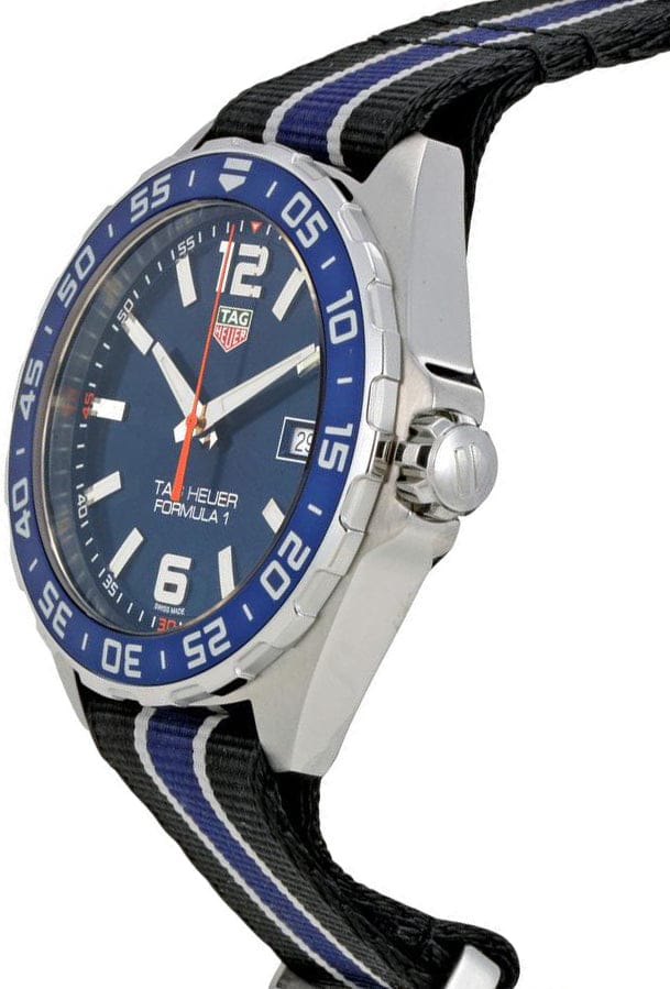 Buy Shop Tag Heuer Formula 1 Quartz Blue Dial Two Tone NATO Strap Watch for Men - WAZ1010.FC8197 USA Online