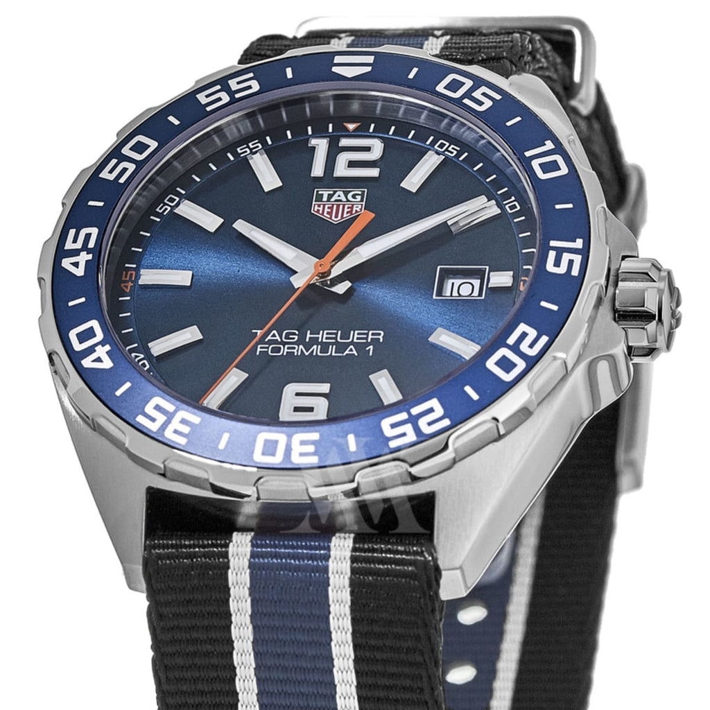 Buy Shop Tag Heuer Formula 1 Quartz Blue Dial Two Tone NATO Strap Watch for Men - WAZ1010.FC8197 USA Online