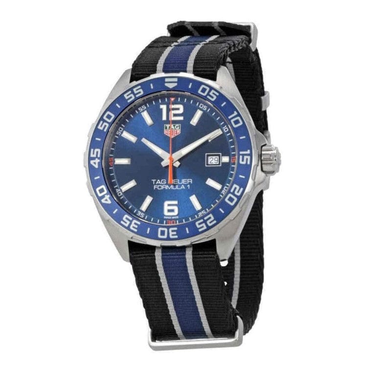 Buy Shop Tag Heuer Formula 1 Quartz Blue Dial Two Tone NATO Strap Watch for Men - WAZ1010.FC8197 USA Online