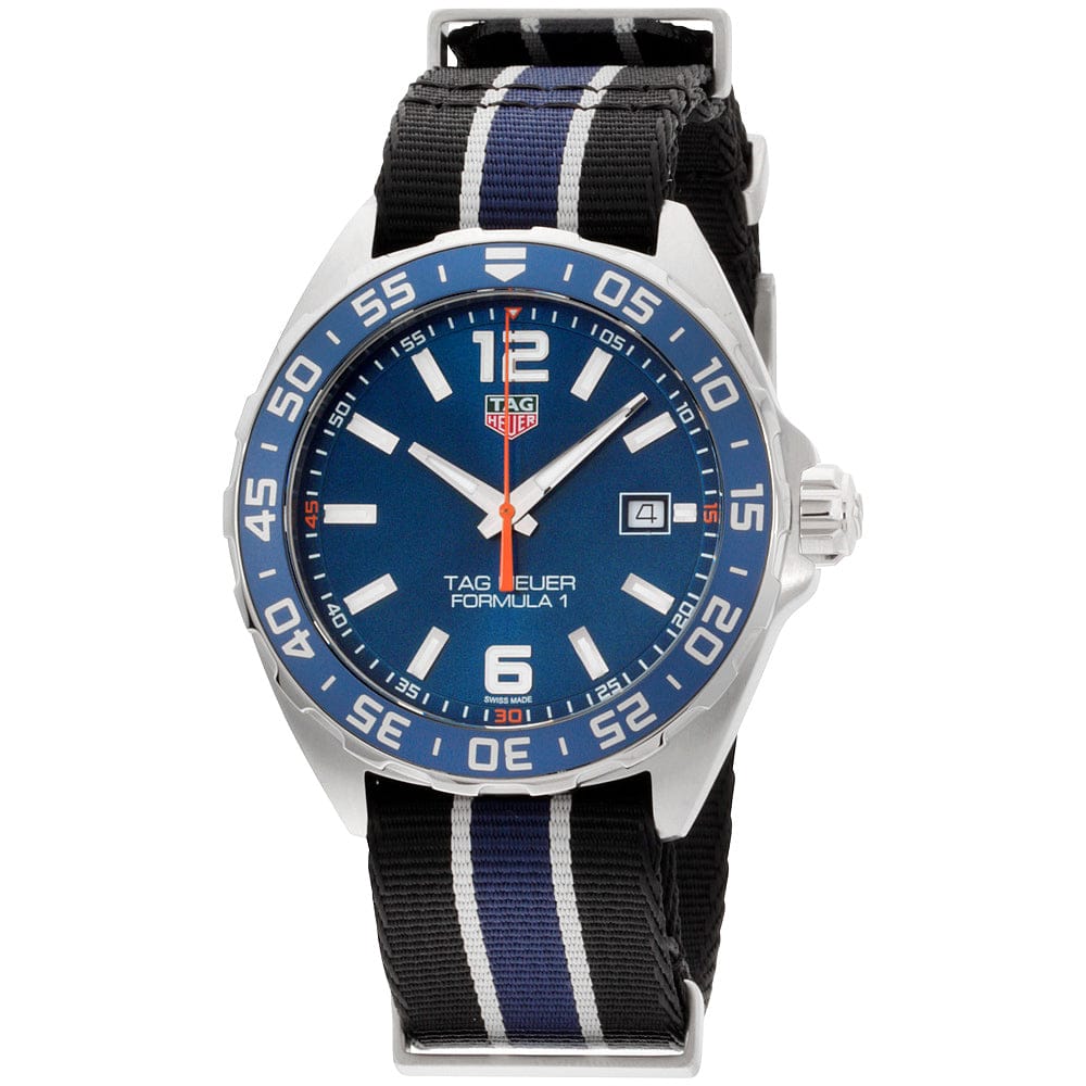 Buy Shop Tag Heuer Formula 1 Quartz Blue Dial Two Tone NATO Strap Watch for Men - WAZ1010.FC8197 USA Online