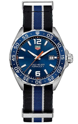 Buy Shop Tag Heuer Formula 1 Quartz Blue Dial Two Tone NATO Strap Watch for Men - WAZ1010.FC8197 USA Online