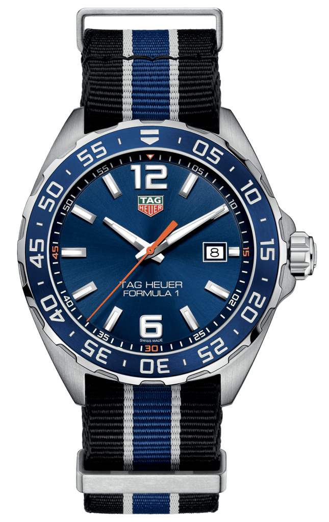 Buy Shop Tag Heuer Formula 1 Quartz Blue Dial Two Tone NATO Strap Watch for Men - WAZ1010.FC8197 USA Online