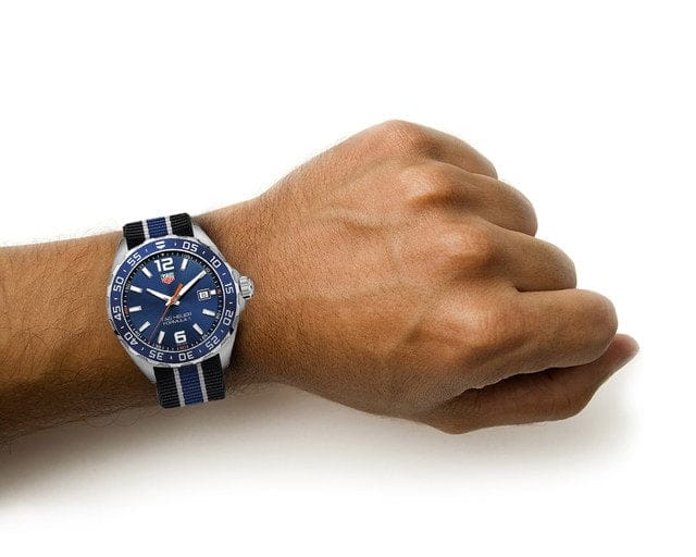 Tag Heuer Formula 1 Quartz Blue Dial Two Tone NATO Strap Watch for Men - WAZ1010.FC8197