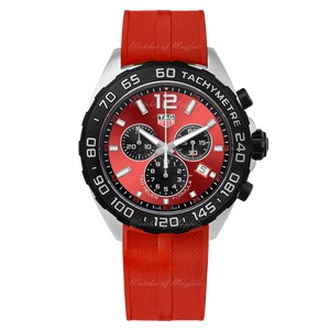 Buy Shop Tag Heuer Formula 1 Chronograph Red Dial Red Rubber Strap Watch for Men - CAZ101AN.FT8055 USA Online