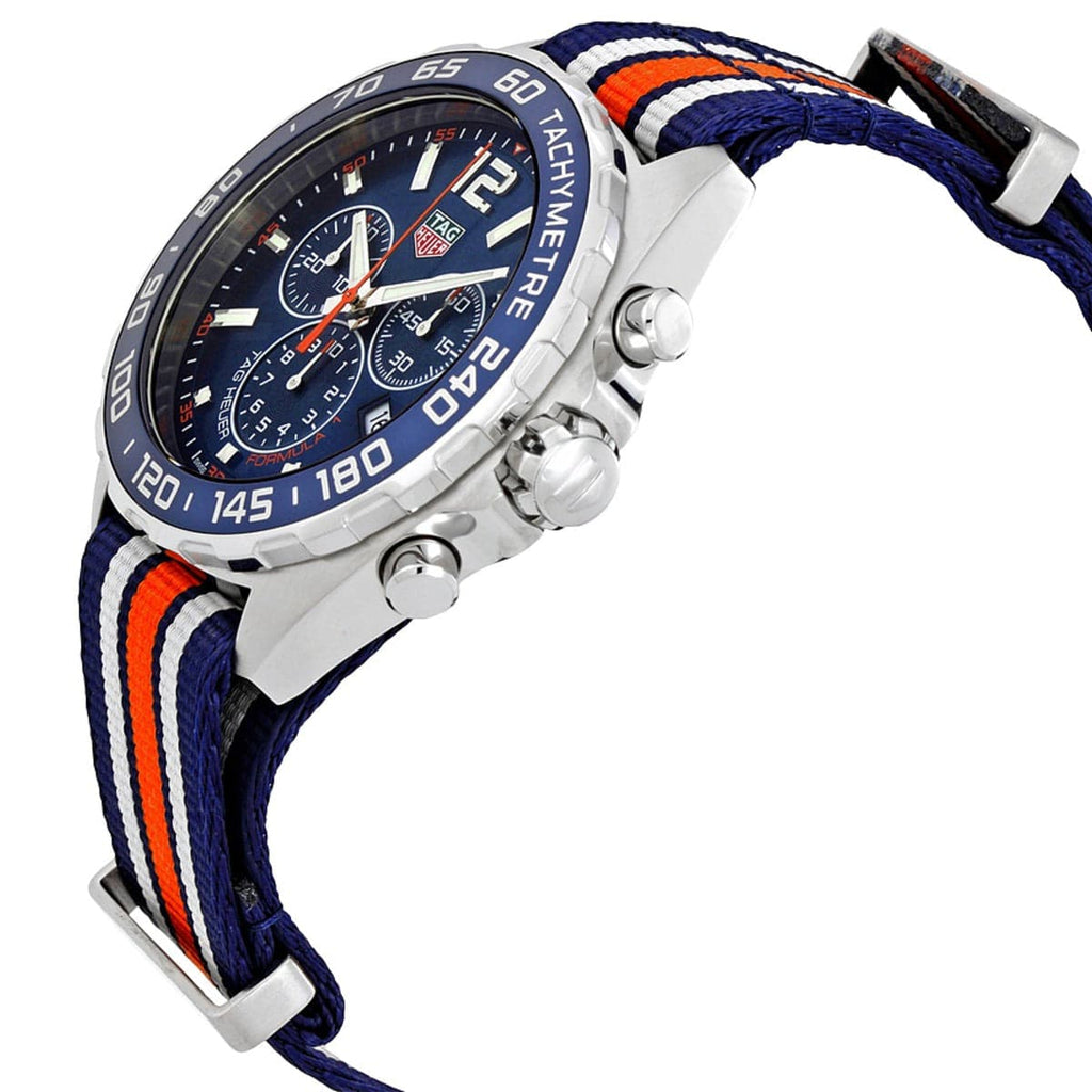 Buy Shop Tag Heuer Formula 1 Quartz Chronograph Blue Dial Two Tone NATO Strap Watch for Men - CAZ1010.FC8196 USA Online