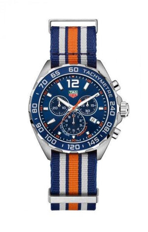Buy Shop Tag Heuer Formula 1 Quartz Chronograph Blue Dial Two Tone NATO Strap Watch for Men - CAZ1010.FC8196 USA Online