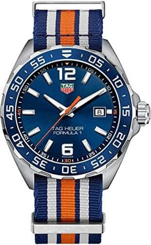 Buy Shop Tag Heuer Formula 1 Quartz Chronograph Blue Dial Two Tone NATO Strap Watch for Men - CAZ1010.FC8196 USA Online