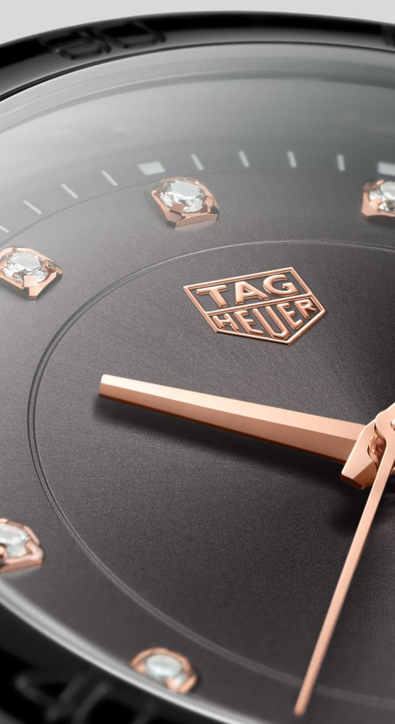 Buy Shop Tag Heuer Formula 1 Quartz Diamonds Black Dial Black Leather Strap Watch for Women - WBJ1317.FC8230 USA Online