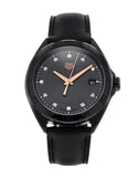 Buy Shop Tag Heuer Formula 1 Quartz Diamonds Black Dial Black Leather Strap Watch for Women - WBJ1317.FC8230 USA Online