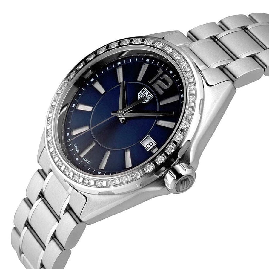 Buy Shop Tag Heuer Formula 1 Quartz Diamonds Blue Dial Silver Steel Strap Watch for Women - WBJ1316.BA0666 USA Online